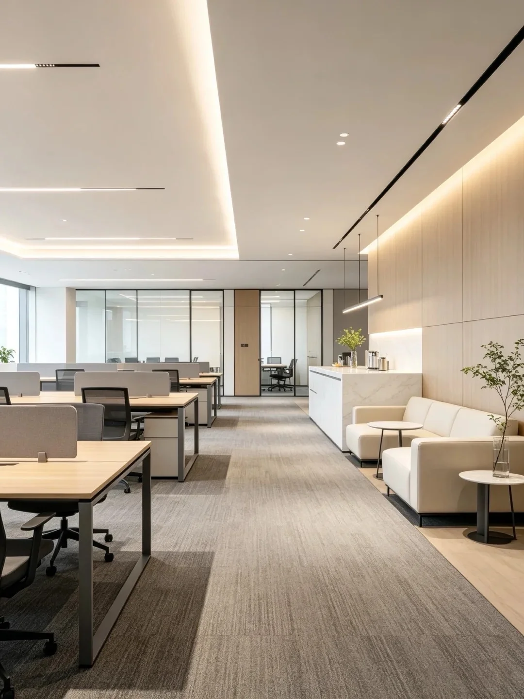 Nissay Office - Hành lang khu làm việc chung
